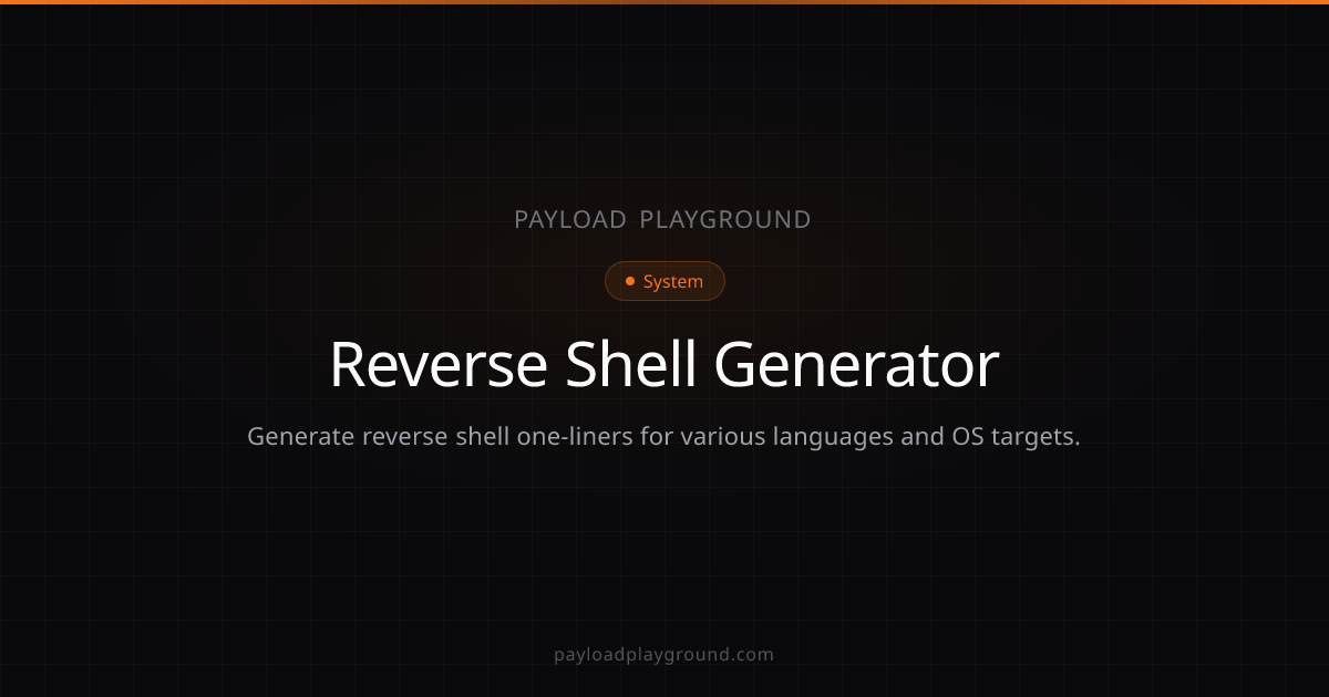 Free Reverse Shell Generator — Bash, Python, PHP | Payload Playground