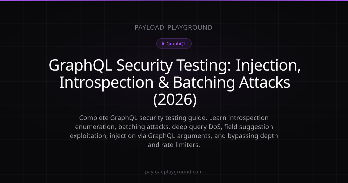 GraphQL Security Testing: Injection, Introspection & Batching Attacks ...