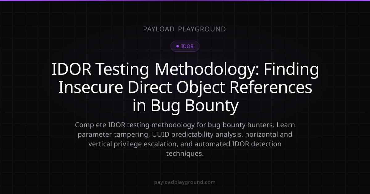 IDOR Testing Methodology: Finding Insecure Direct Object References in ...