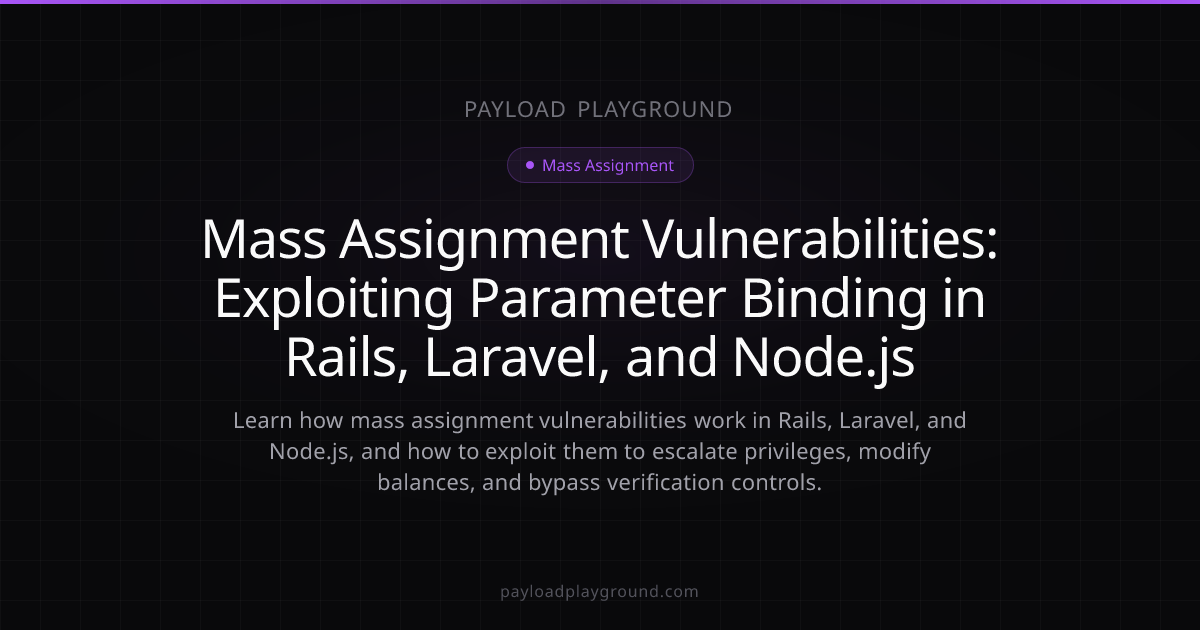 Mass Assignment Vulnerabilities: Exploiting Parameter Binding in Rails ...