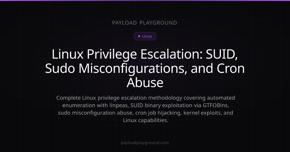 Linux Privilege Escalation: SUID, Sudo Misconfigurations, and Cron Abuse