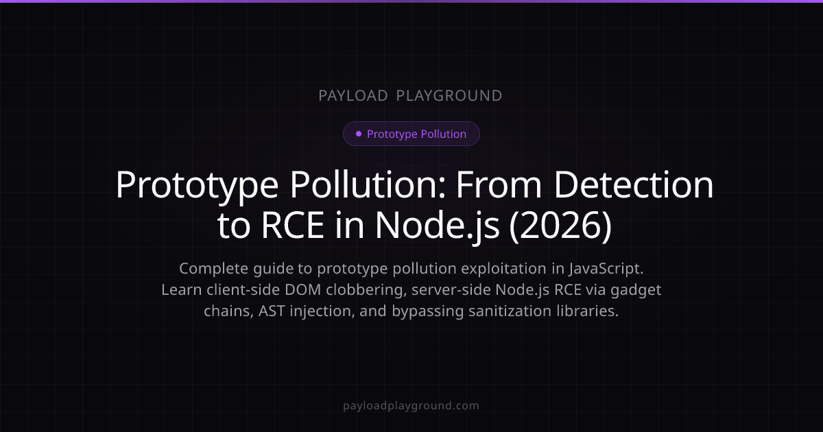 Prototype Pollution: From Detection to RCE in Node.js (2026)