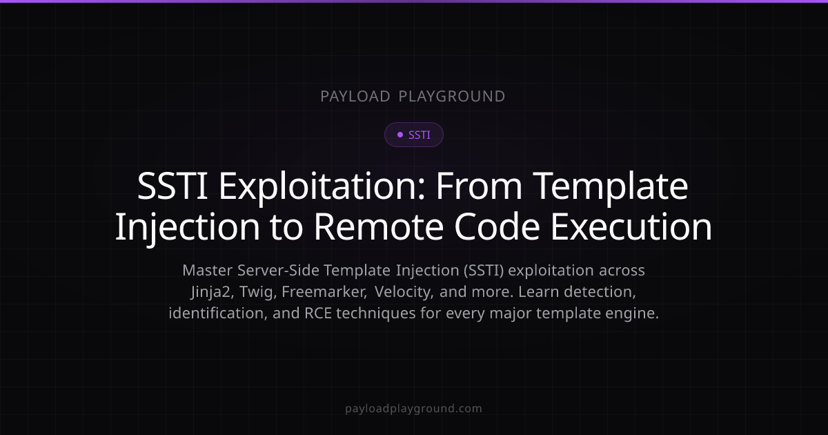 SSTI Exploitation: From Template Injection to Remote Code Execution