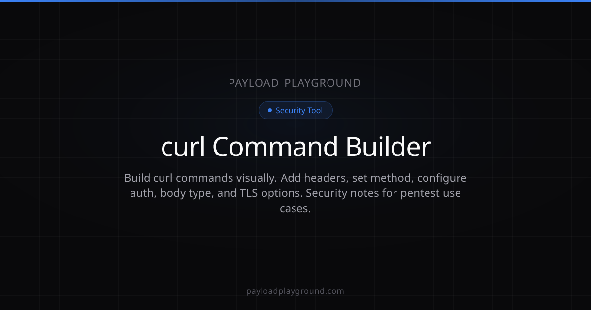 Free curl Command Builder Online — Headers, Auth, TLS & More | Payload ...