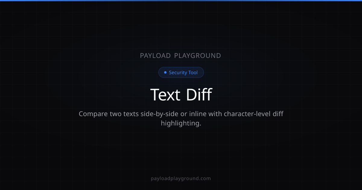Text Diff Tool — Compare Text, HTTP Responses & Code Online | Payload ...