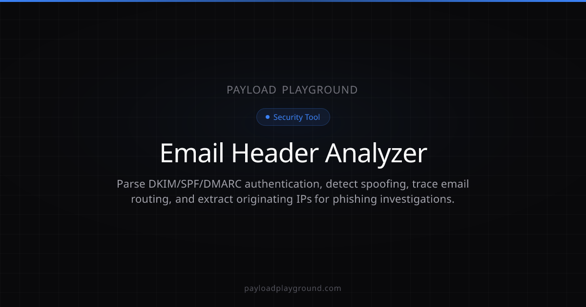 Email Header Analyzer — DKIM, SPF, DMARC & Phishing Detection | Payload ...