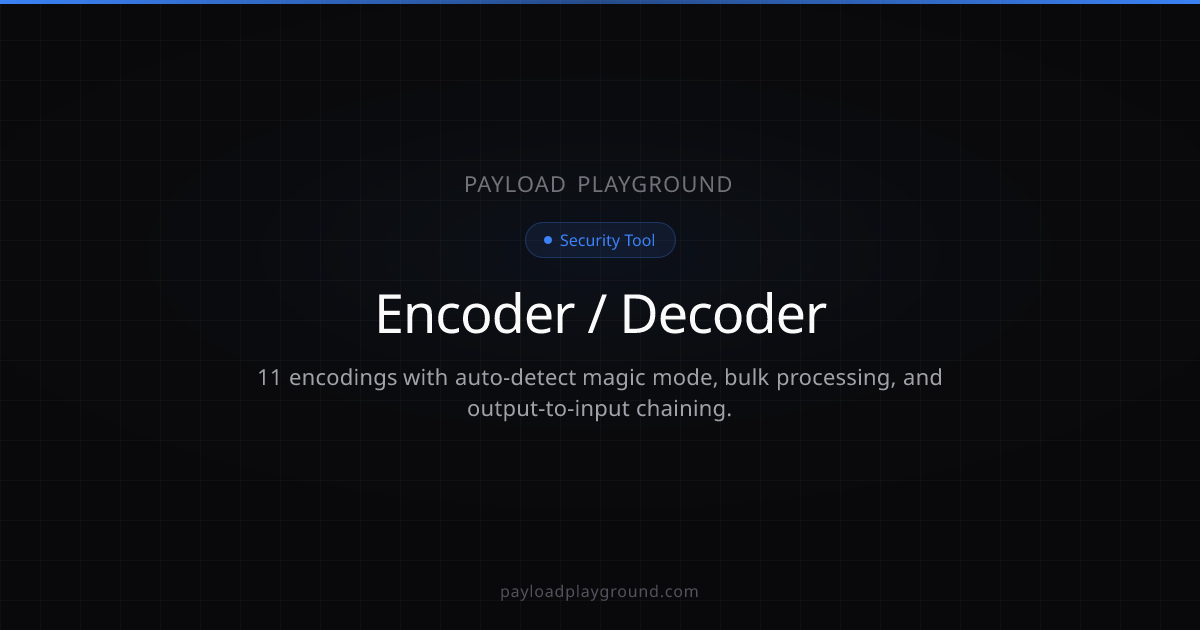 Free Online Encoder / Decoder — 11 Formats, Auto-Detect | Payload ...