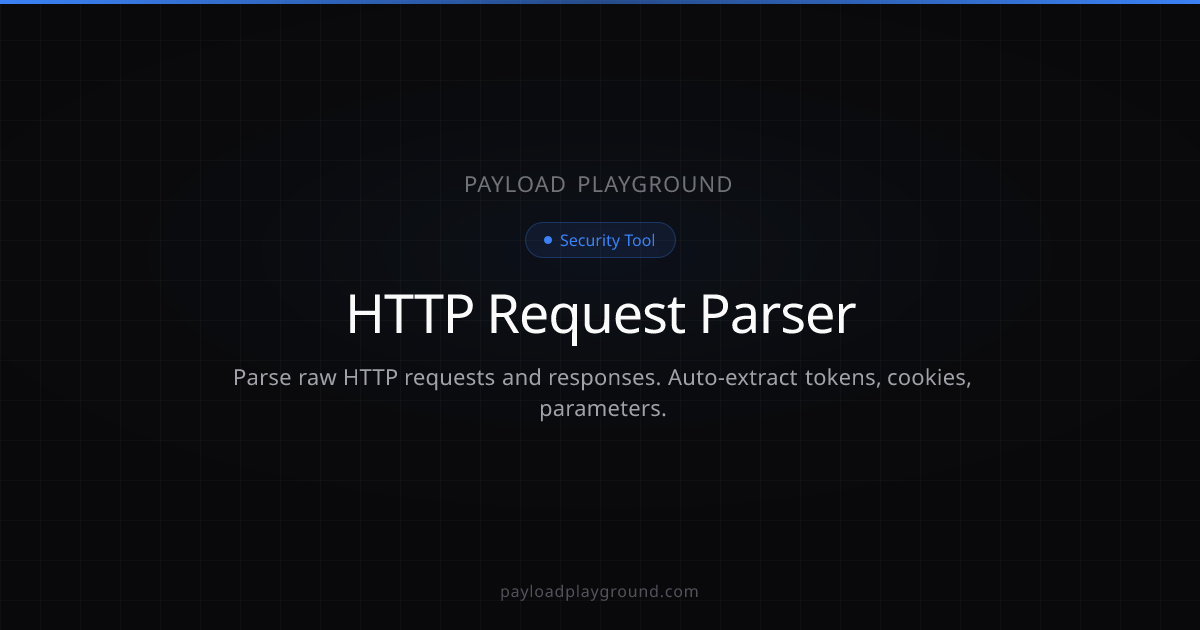 HTTP Request/Response Parser — Auto-Extract & Analyze | Payload Playground