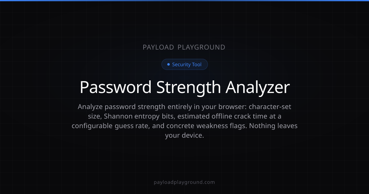Password Strength Analyzer | Payload Playground